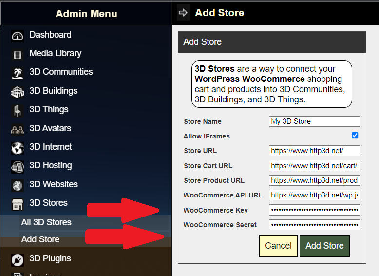 WalkTheWeb Add Store Form