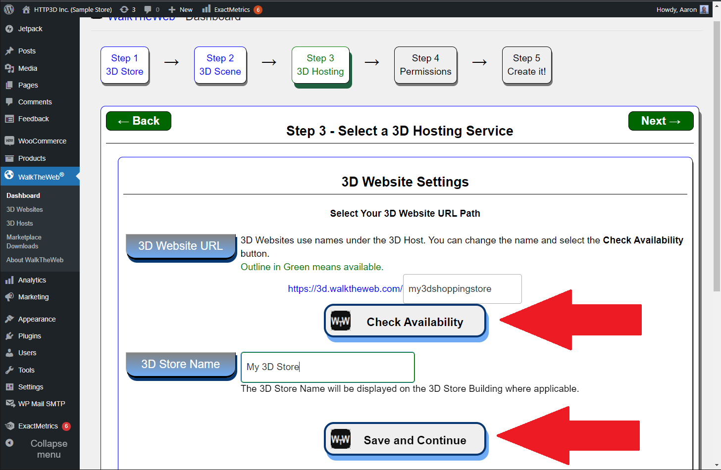 WalkTheWeb Step 3B